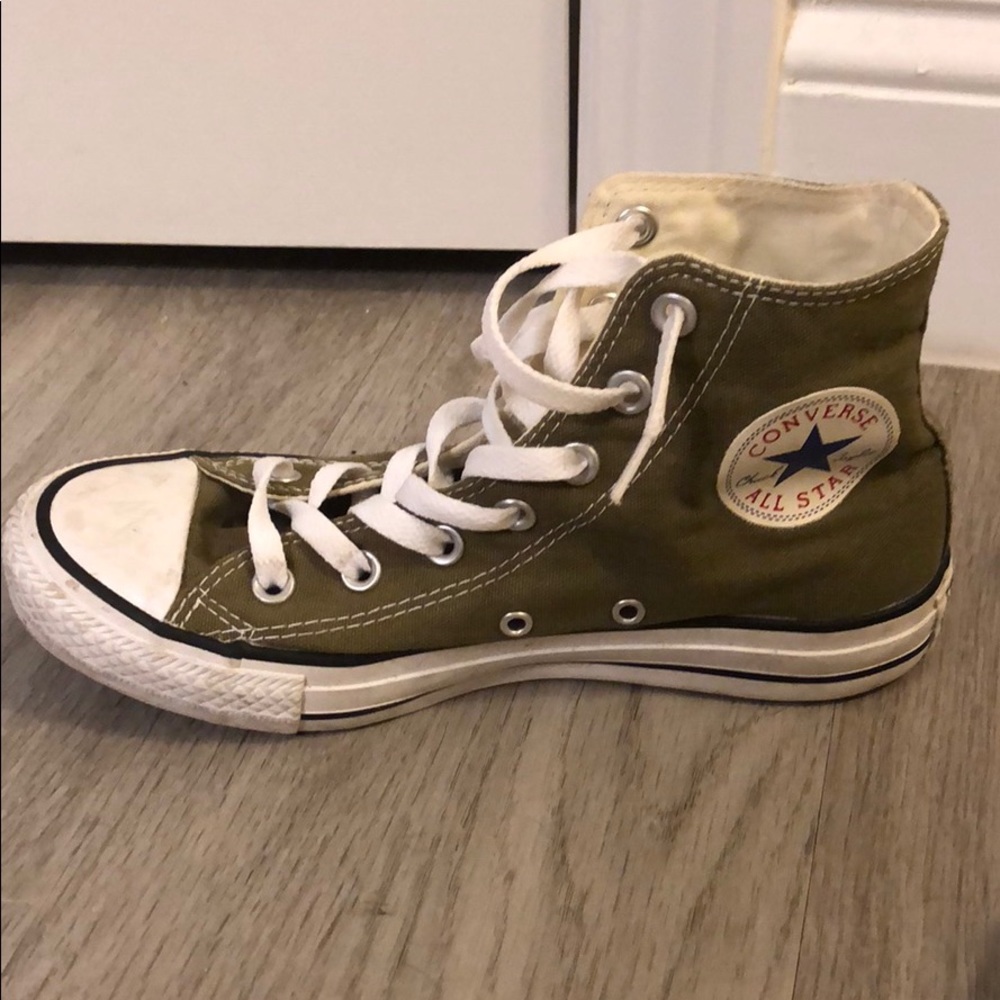Olive Green Converse Chuck Taylor High Tops